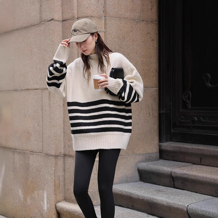 Winter New Stand Collar Pregnant Women Loose Mid-length Sweater - ZEYTONCART