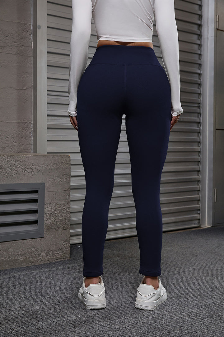 Autumn And Winter Women's Velvet Lift Hip Tight Pants With Elastic High Waist Sports Tight Pants - ZEYTONCART