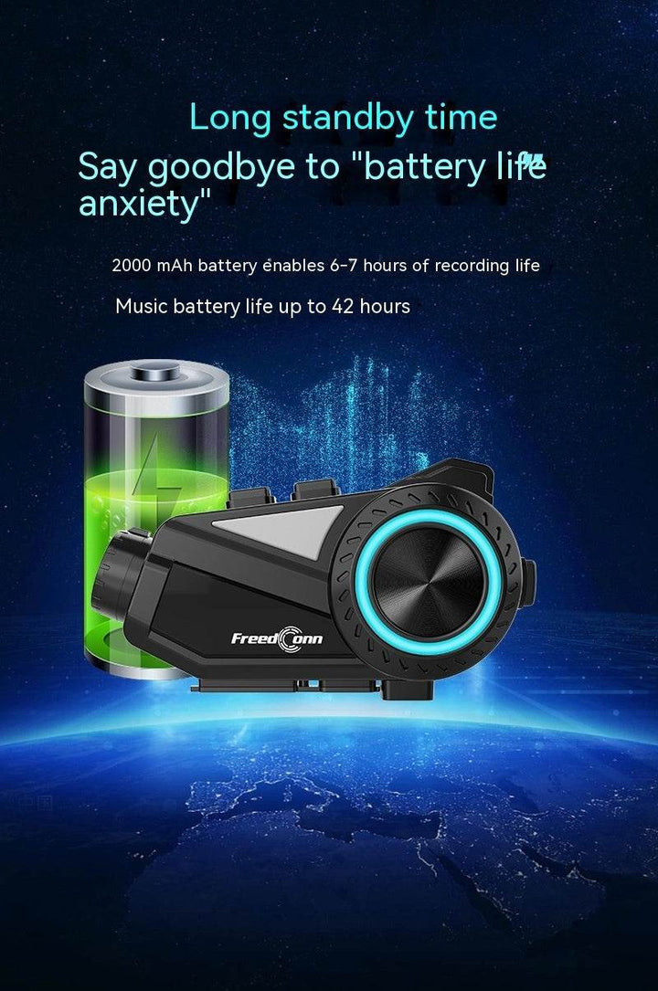 Motorcycle Helmet Intercom Bluetooth Headset Driving Recorder R3 - ZEYTONCART