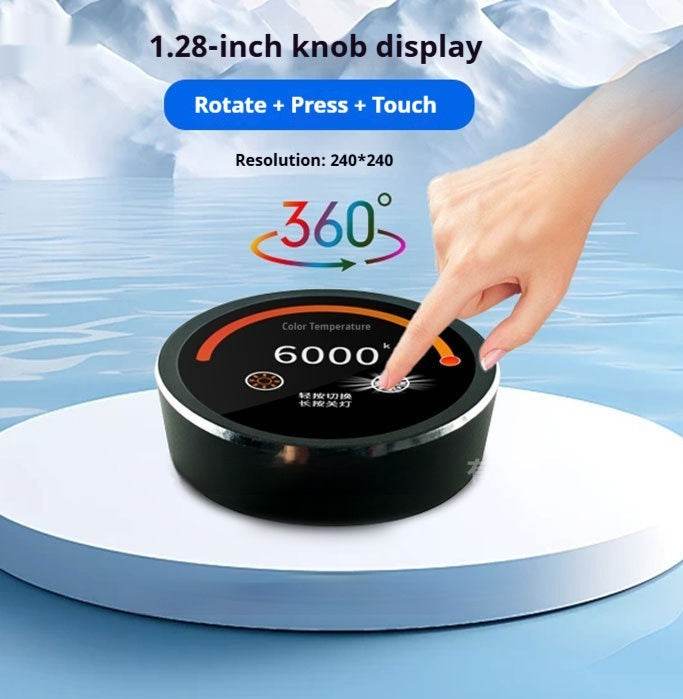 Knob Screen Round Display Small Household Appliances Central Control Audio Aluminum Alloy - ZEYTONCART