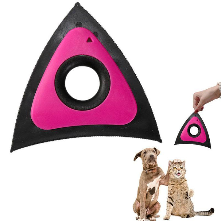 Triangle Electrostatic Dog Hair Cleaner Carpet Scraper Pet Hair Cleaner Animal Hair Brush Cat Hair Remover Brush Pet Supplies - ZEYTONCART