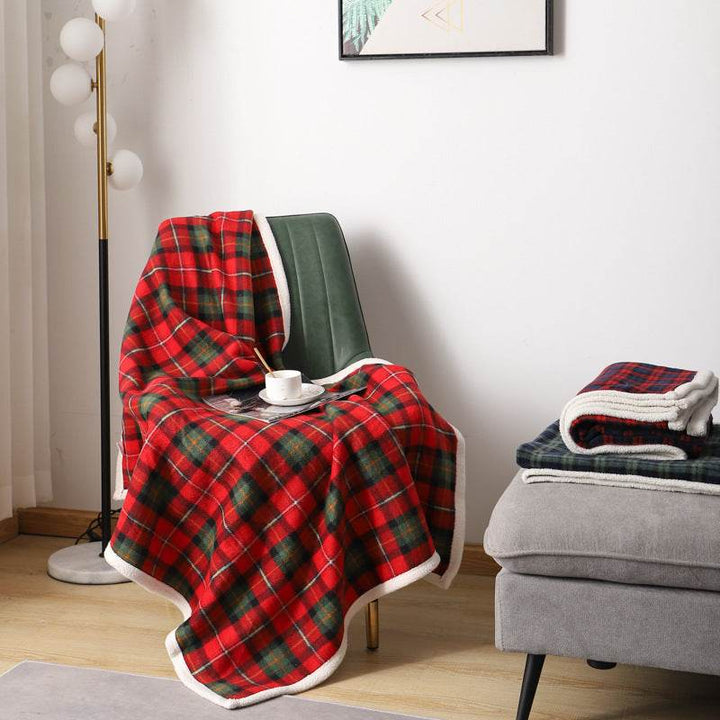 Blanket Lambswool Plaid Plain Cover Blanket Nap Blanket Nap Blanket - ZEYTONCART