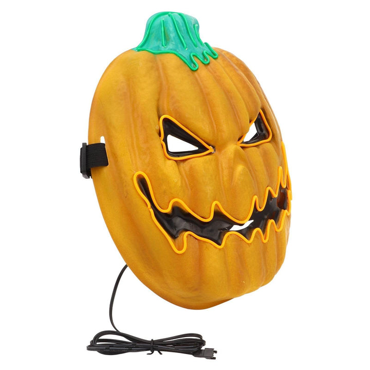 Halloween Pumpkin Mask 3 Lighting Modes LED Luminous Novelty Scary Party Pumpkin Head Face Mask for Adult Kids Men Women - ZEYTONCART