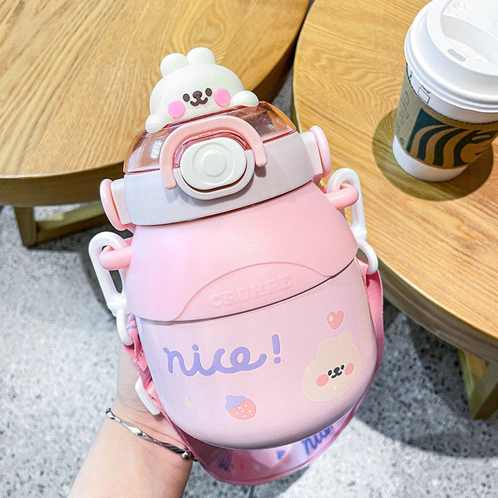 Pot Belly Water Cup Insulation Large Capacity Straw Kettle Portable And Cute - ZEYTONCART