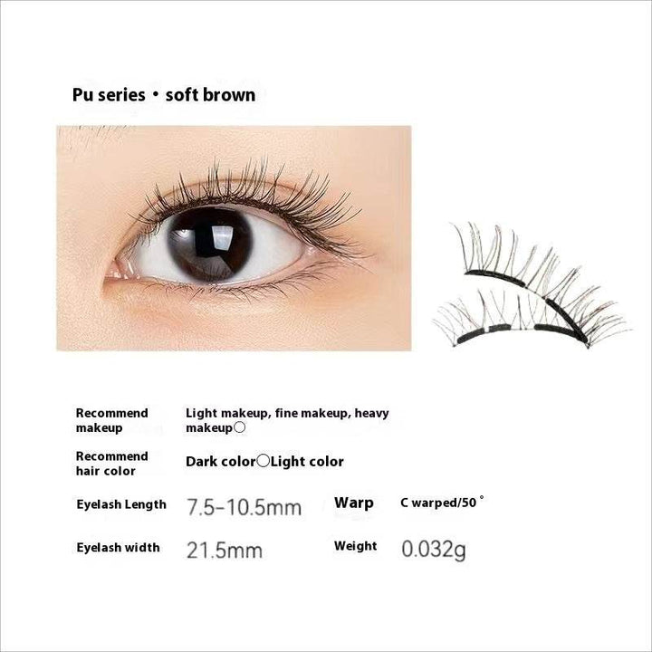 Magnetic Eyelashes Thick Zero Glue Long C Curved Eyelashes - ZEYTONCART