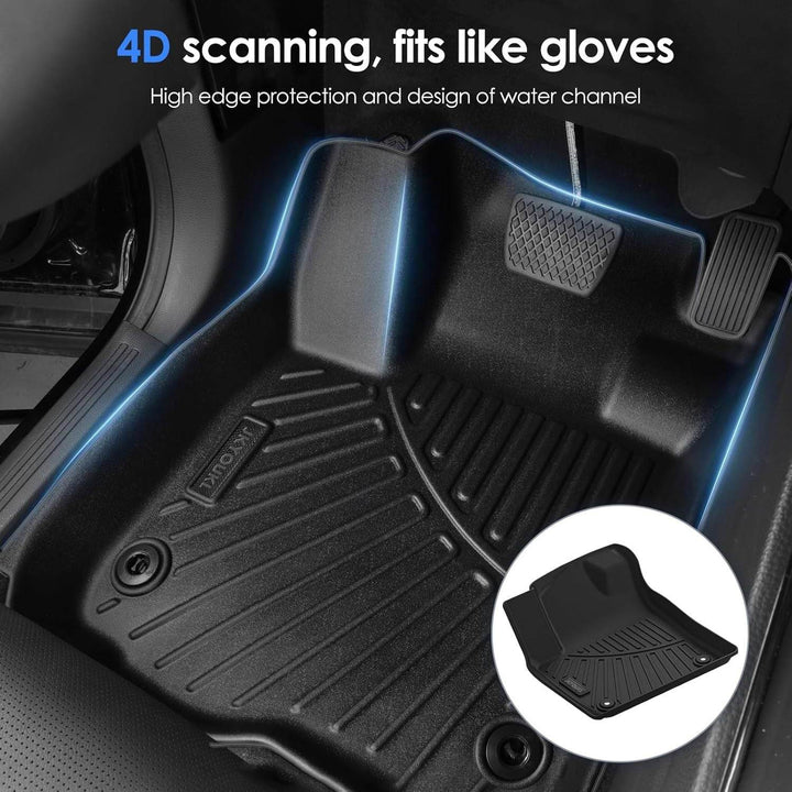 Floor Mats & Cargo Liners Compatible For 2021-2025 Buick Envision All Weather 2 Row Floor Liners And Trunk Mat Odorless Anti-Slip Rubber Mats Accessories-Black - ZEYTONCART