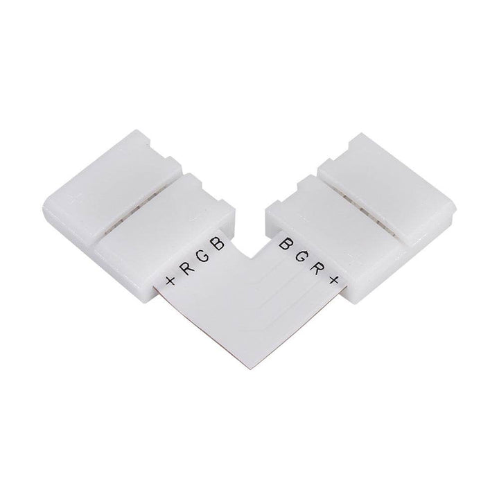 5Pcs L Shape 4pin 10mm Solderless Corner Connectors Adapters For RGB 5050 LED Strip Lights - ZEYTONCART