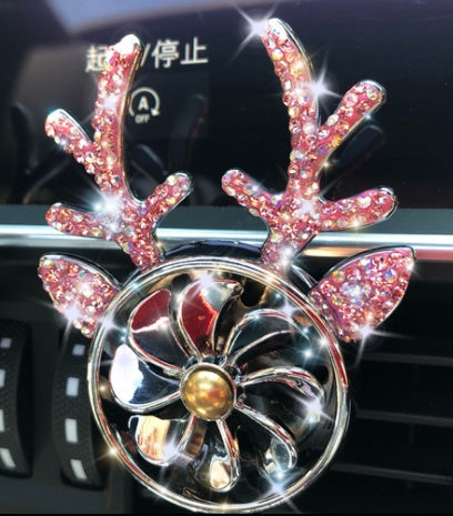 Car Aromatherapy, Diamond-encrusted Antlers, Car Ornaments, Perfume Fans, Car Accessories - ZEYTONCART