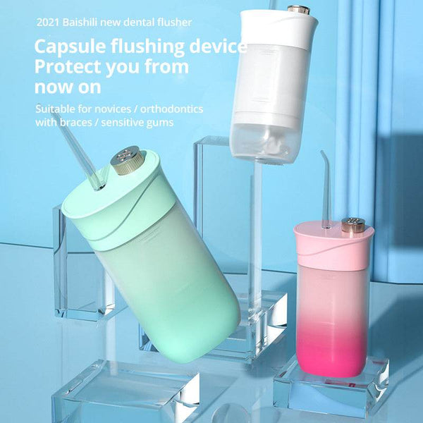 Home Oral Irrigator Dental Portable Water Flosser Tips USB Rechargeable 200 ML Water Tank Flosser Irrigator For Cleaning Teeth - ZEYTONCART
