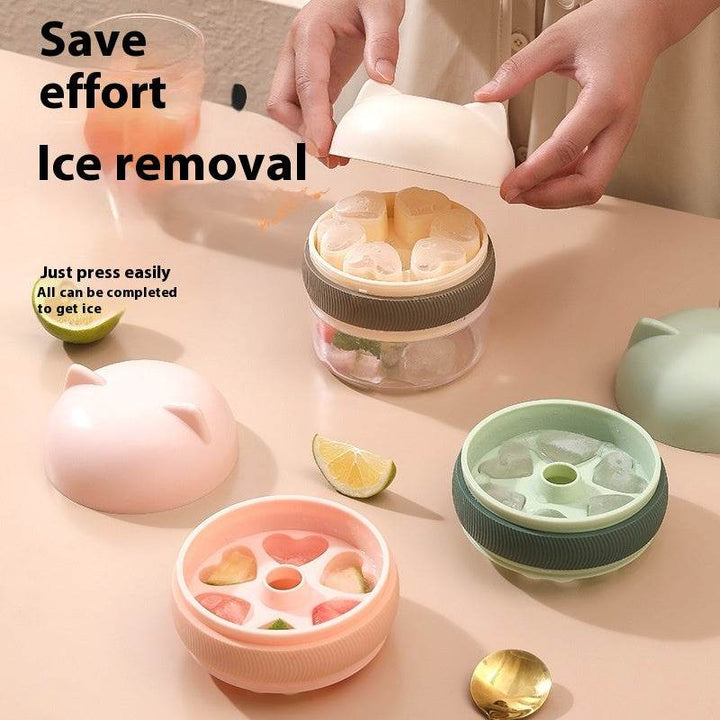 Love Heart Ice Tray Creative Ice Cubes Mold Heart Shape With Cover - ZEYTONCART
