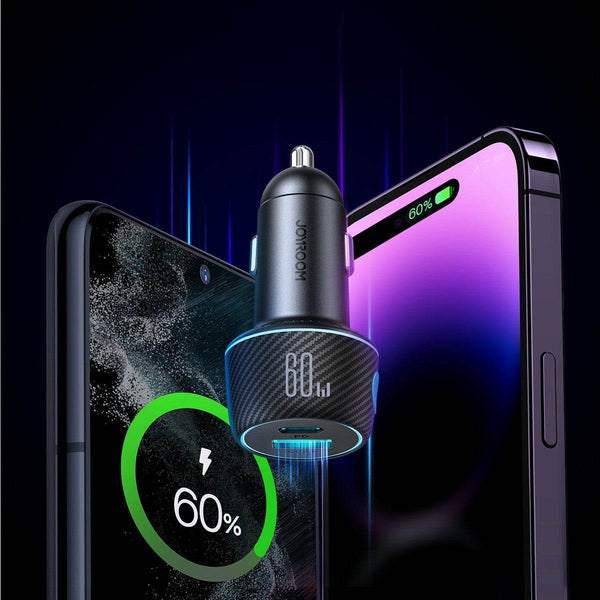 60W High Power Dual Port Button Car Charger - ZEYTONCART