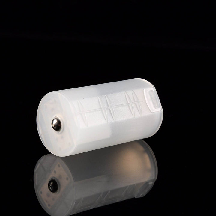 4pcs AA to Size D Battery Adapters Holder Switcher Converter Cases Box White - ZEYTONCART