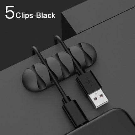 Smart Cable Holder Silicone Flexible Cable Winder Wire Organizer Holder Cord Management Clip For USB Earphone Network Cable - ZEYTONCART
