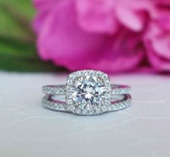 Couple Rings Wedding Engagement Rings Fashion Ladies Inlaid Diamond Rings - ZEYTONCART