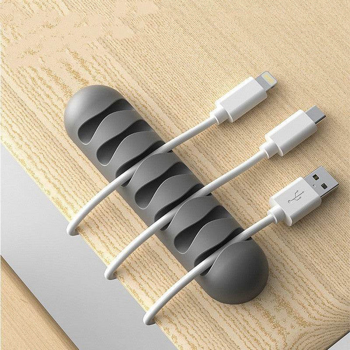 Smart Cable Holder Silicone Flexible Cable Winder Wire Organizer Holder Cord Management Clip For USB Earphone Network Cable - ZEYTONCART