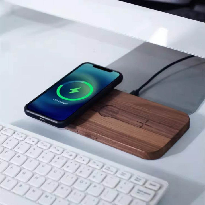 Black Walnut Genuine Goods Three-in-one Watch Headset Wireless Charger - ZEYTONCART