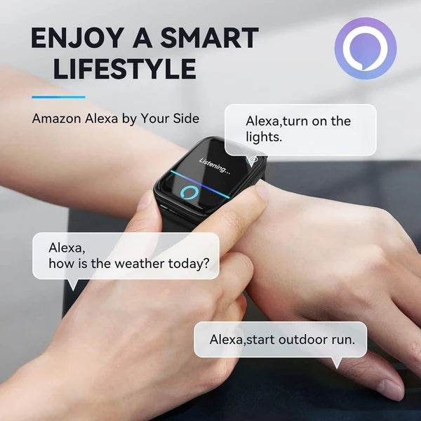 Smart Watch For Men,Alexa Built-in,Fitness Tracker With Heart Rate Sleep SpO2 Monitor,100 Sport Mode,5ATM Waterproof,Activity Trackers And Smartwatches For IOS And Android Phones - ZEYTONCART