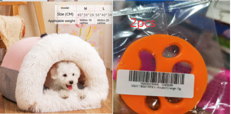 New Splice Portable Pet Nest Portable Autumn And Winter Warm Dog Nest Moisture-proof Long Fur Cat Nest Cross Border Pet Nest - ZEYTONCART