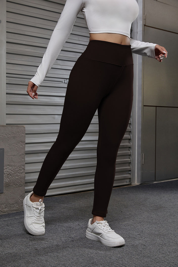 Autumn And Winter Women's Velvet Lift Hip Tight Pants With Elastic High Waist Sports Tight Pants - ZEYTONCART
