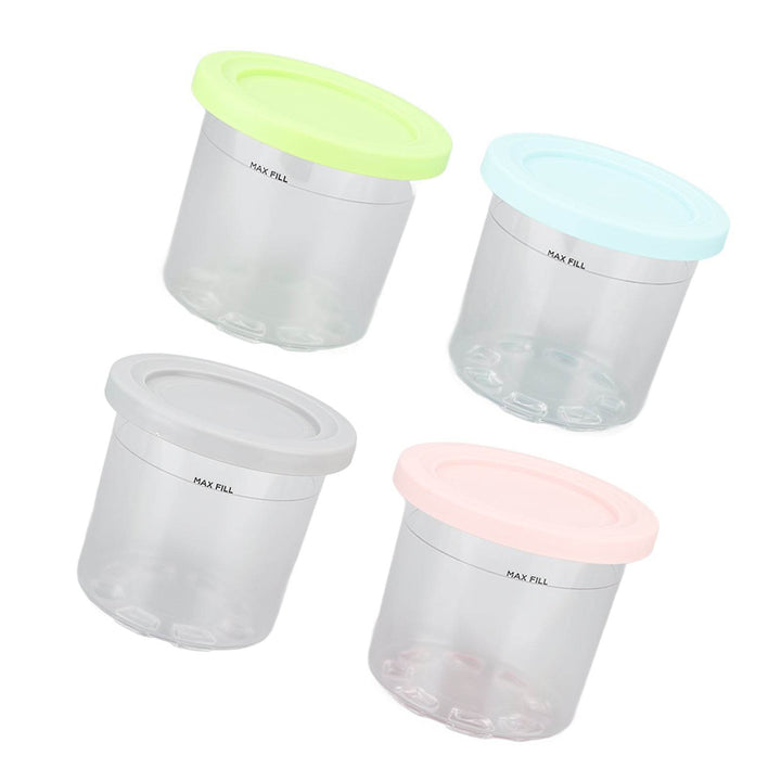 4Pcs Plastic Ice Cream Cans Replacement for Ninja NC299AMZ NC300s Series Creami Ice Cream Makers - ZEYTONCART