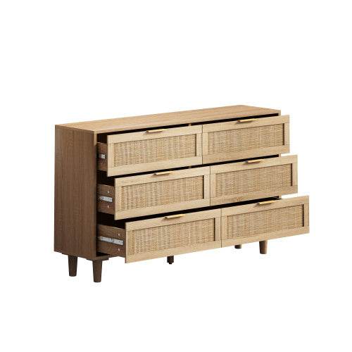 ZytonCart Rustic Rattan Furniture Online Dresser - ZEYTONCART