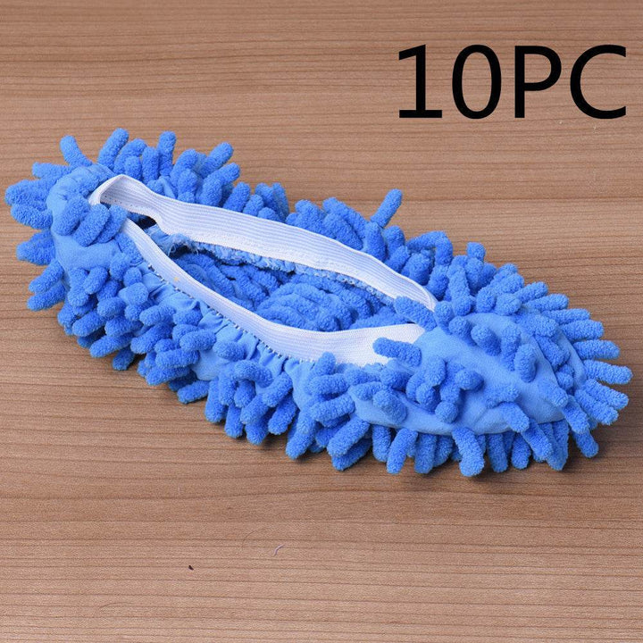 2pcs Set Multifunctional Chenille Micro Fiber Slipper Shoe Covers Clean Slippers Lazy Drag Shoe Mop Caps Household CleanTools - ZEYTONCART