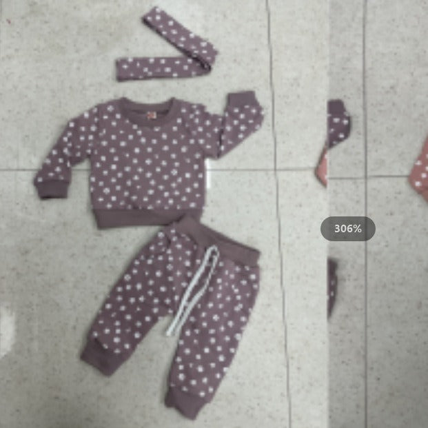 New Floral Floral Print Long Sleeve Pullover Suit - ZEYTONCART