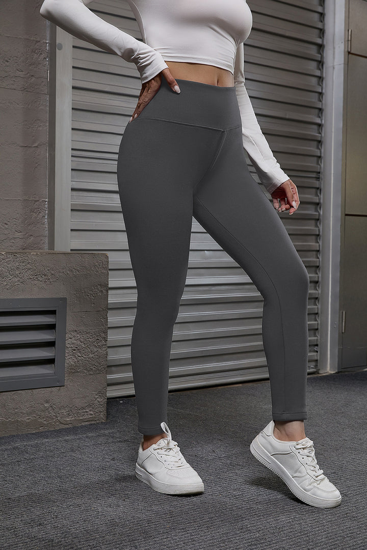 Autumn And Winter Women's Velvet Lift Hip Tight Pants With Elastic High Waist Sports Tight Pants - ZEYTONCART