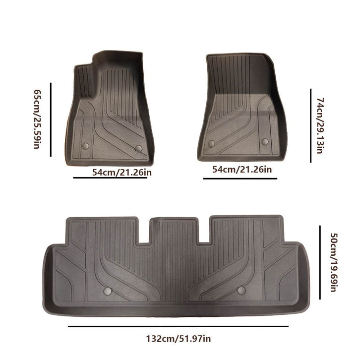 Mats For 2023 Tesla Model 3 Highland, TPE All Weather Floor Liners, Full Set Of Black Floor Mats & Cargo Liners Custom For Tesla Model 3 Highland - ZEYTONCART