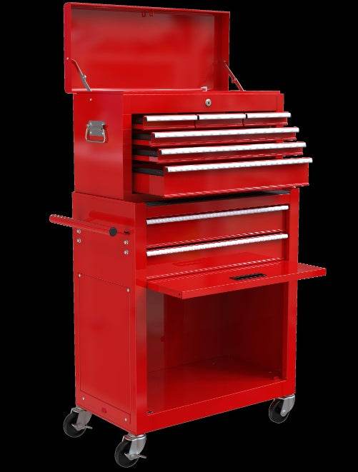 High Capacity Rolling Tool Box With Wheels And Drawers, 8 Drawer Tool Storage Cabinet - ZEYTONCART