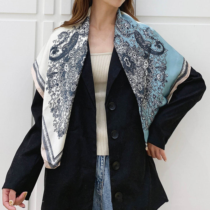 Fashion Silk Scarves Female Printing Hijab - ZEYTONCART