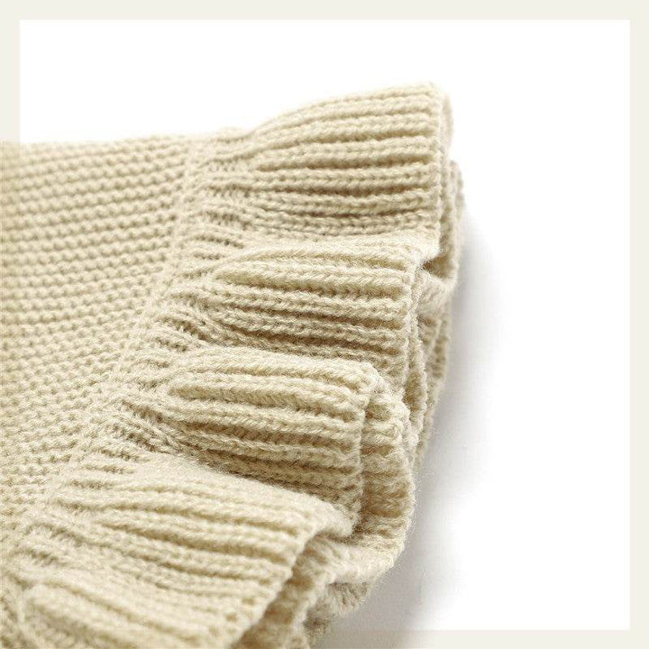 Knitted Baby Blankets Newborn Swaddle Wrap Ruffle - ZEYTONCART
