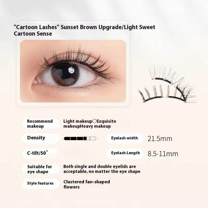 Magnetic Eyelashes Thick Zero Glue Long C Curved Eyelashes - ZEYTONCART