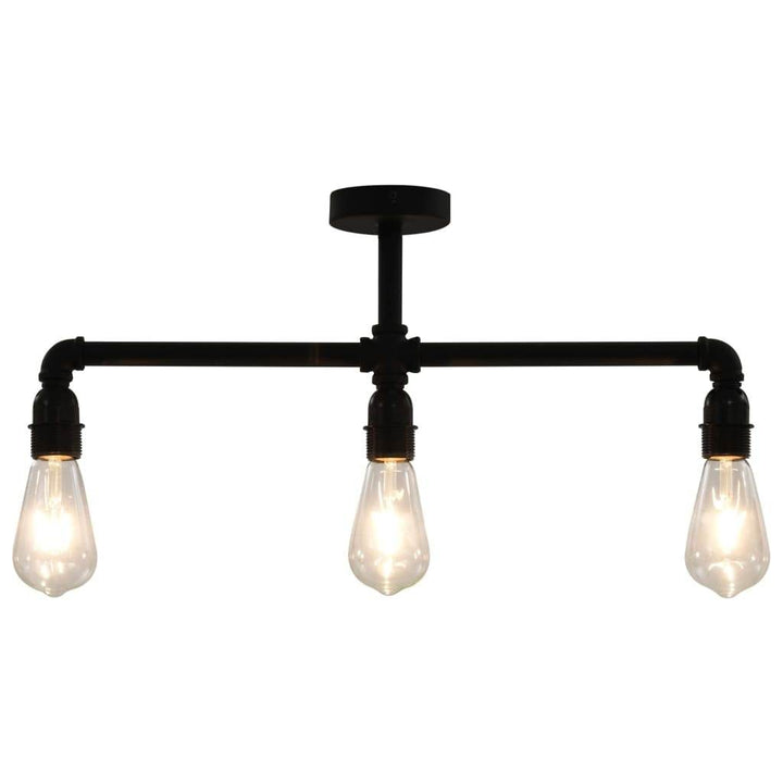 vidaXL Ceiling Lamp Black 3 x E27 Bulbs - ZEYTONCART