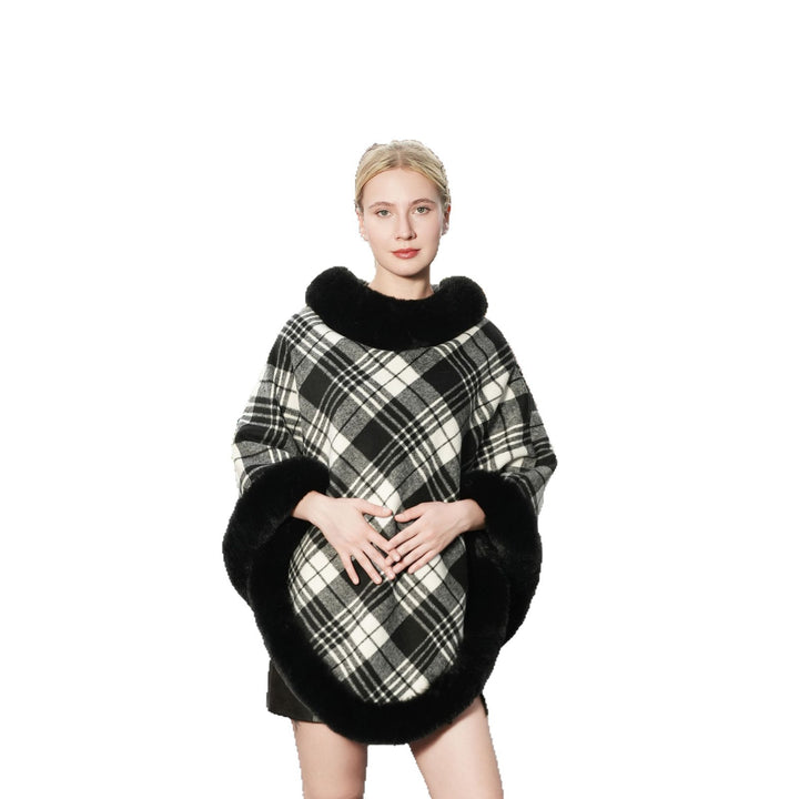Elegant Autumn And Winter Warm Cloak Fleece-lined Thickened Fur Shawl - ZEYTONCART