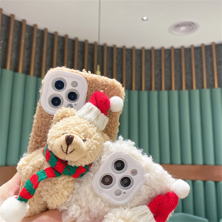 Christmas Bear Plush Mobile Phone Case - ZEYTONCART