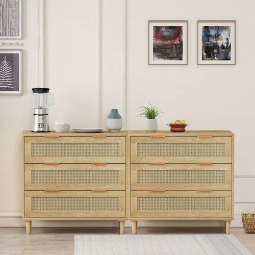 3 Drawers Rattan Locker Rattan Drawer - 2 Piece Set - ZEYTONCART