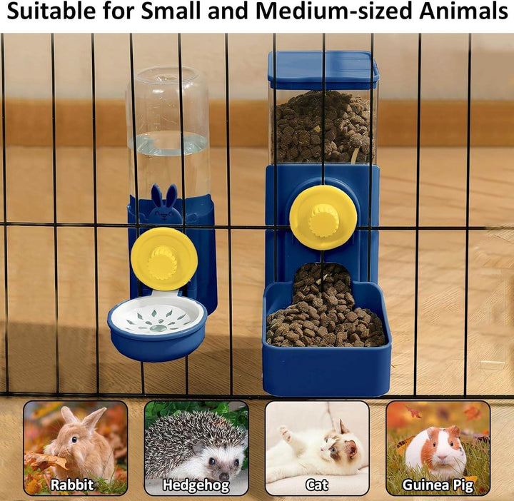 Hanging Automatic Food Water Dispenser Rabbit Feeders For Cages Automatic Pet Feeder For Rabbit Chinchilla Hedgehog Guinea Pig - ZEYTONCART