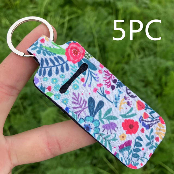 Printed Leopard Print SUNFLOWER Snake Pattern Women's Lipstick Pack Sets Of Key Chain Creative Perfume Bag - ZEYTONCART