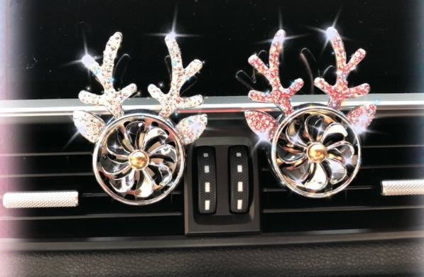 Car Aromatherapy, Diamond-encrusted Antlers, Car Ornaments, Perfume Fans, Car Accessories - ZEYTONCART