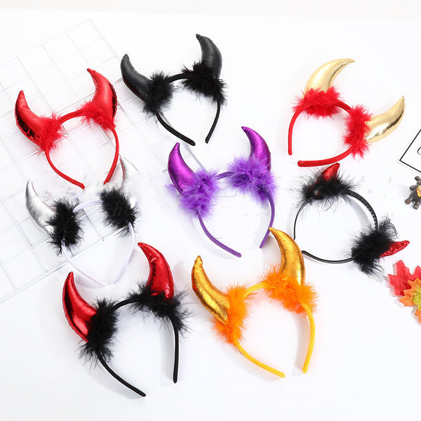Halloween Decoration Props Demon Horn Headband Atmosphere Performance - ZEYTONCART