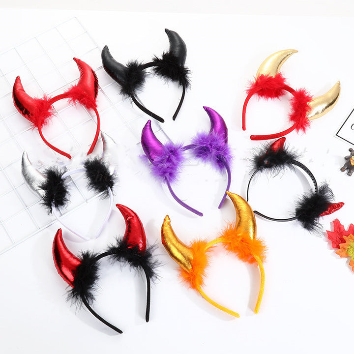 Halloween Decoration Props Demon Horn Headband Atmosphere Performance - ZEYTONCART
