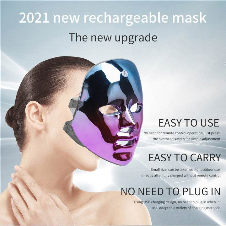 LED Rechargeable Face Mask Acne And Freckles Led Color Light Mask - ZEYTONCART