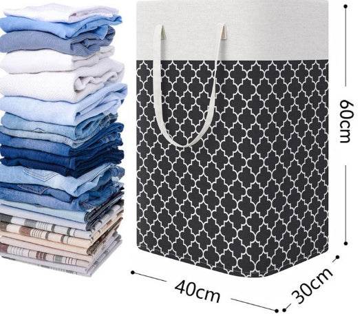 Large Laundry Basket Striped Foldable Storage Bag Laundry Baskets - ZEYTONCART