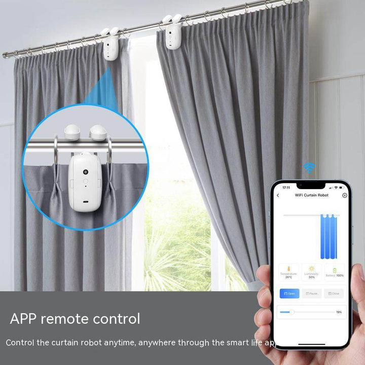Wifi Curtain Robot Smart Home Roman Rod Electric Curtain Companion - ZEYTONCART