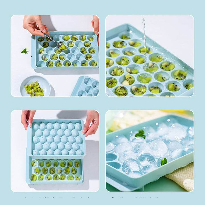 Ice Tray 3D Round Ice Molds Home Bar Party Use Round Ball Ice Cube Makers Kitchen DIY Ice Cream Moulds - ZEYTONCART