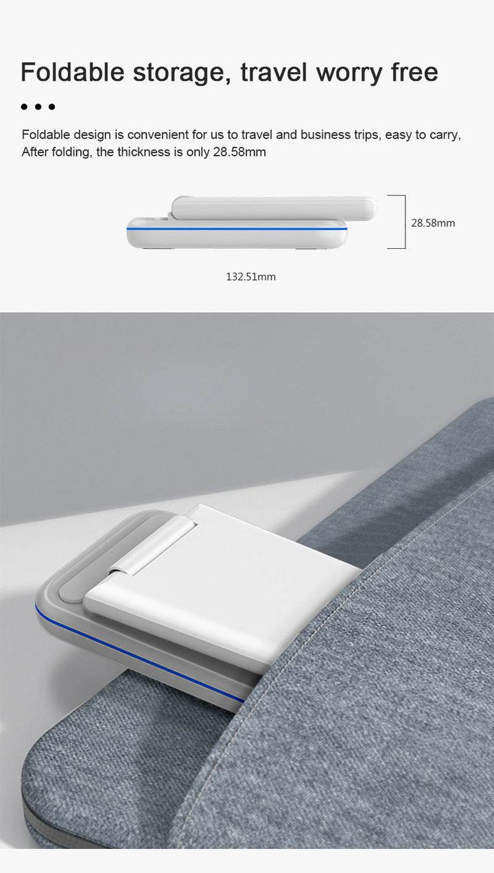 Folding Three-in-one Wireless Charging Stand Smart Fast Charge - ZEYTONCART