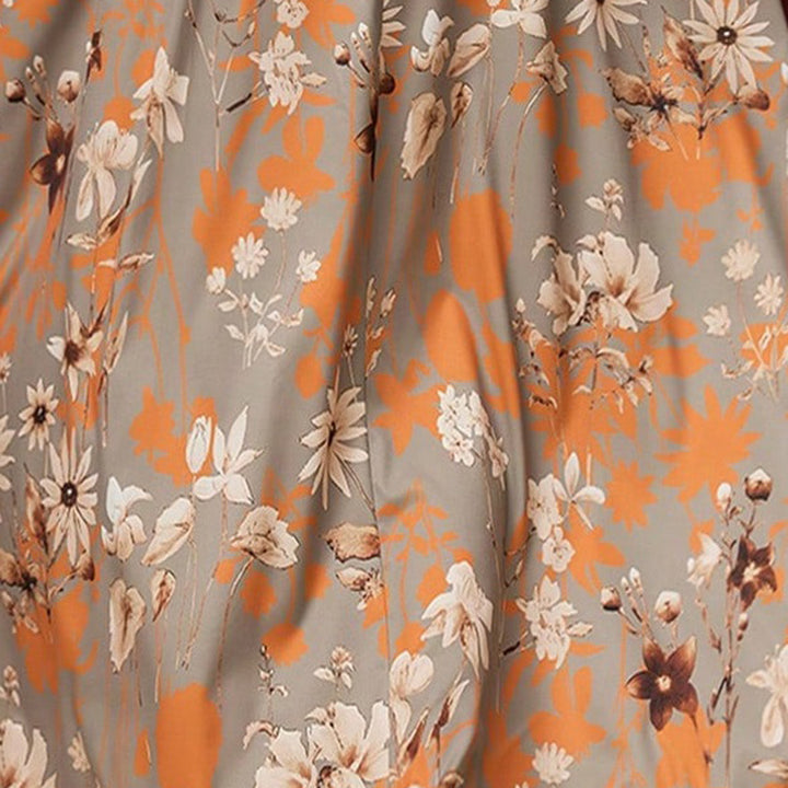 Women's Elegant Plus Size Floral Print Maxi Dress - Middle Eastern Bohemian Style Embroidery Long Dress - ZEYTONCART
