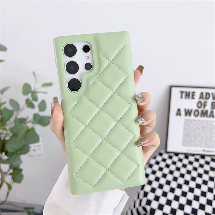 Diamond Plaid Phone Case Leather Phone Protective Case - ZEYTONCART