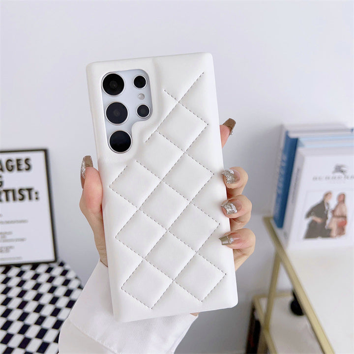 Diamond Plaid Phone Case Leather Phone Protective Case - ZEYTONCART